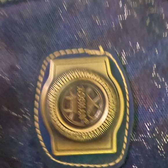 Denim shoulder bag with gobs of pockets for stuff - Picture 2 of 2